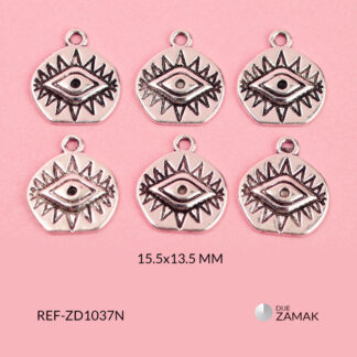 Dije zamak ojo 15.5x13.5mm x 12und