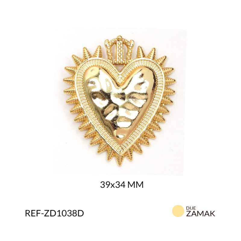 Dije zamak corazón 39x34mm x und