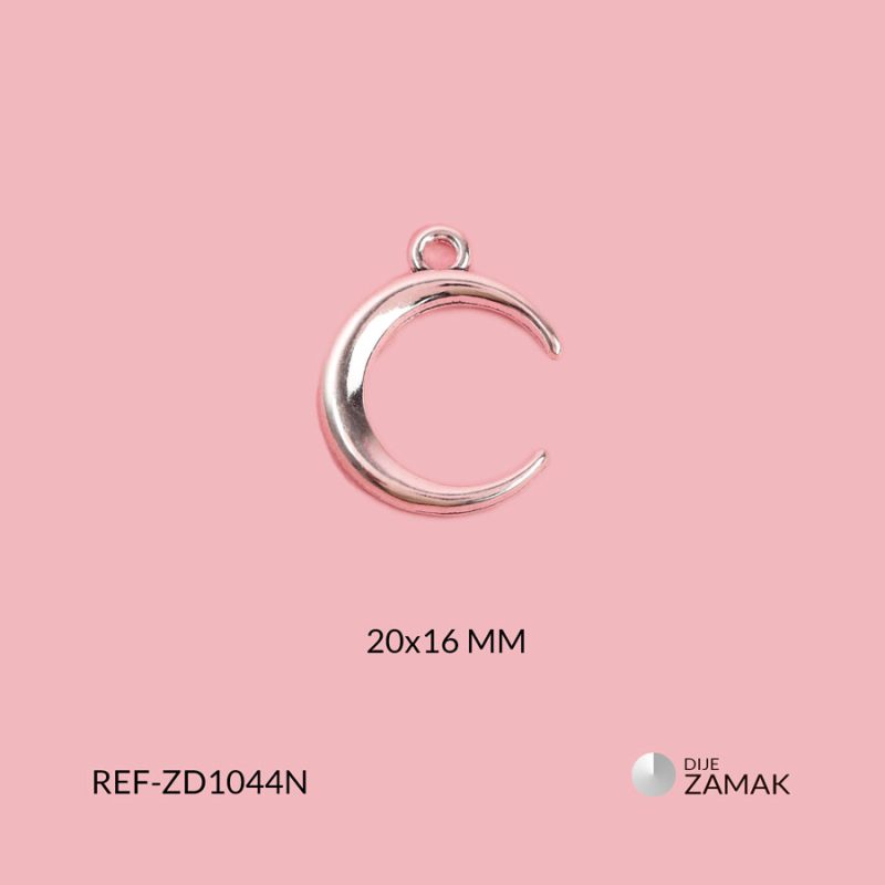 Dije zamak media luna 20x16mm x 12und