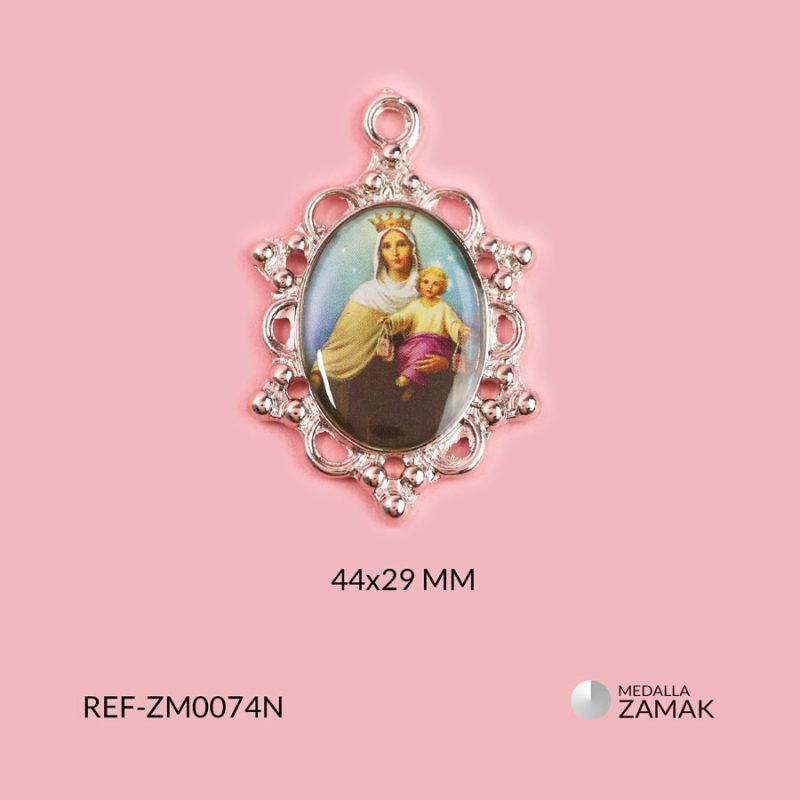 Medalla zamak virgen del carmen 44x29mm x und