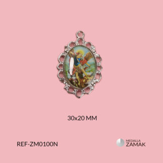 Medalla zamak san miguel 30x20mm x 3 und