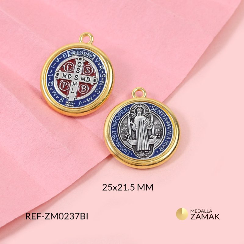 Medalla zamak san benito 25x21.5mm x und