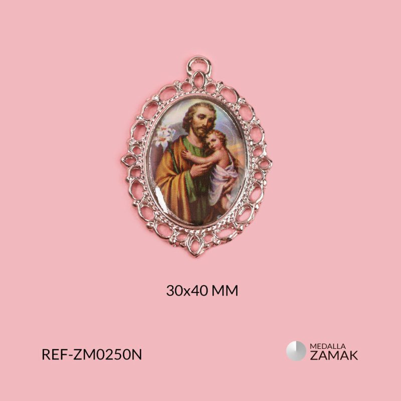 Medalla zamak san josé 30x40mm x und