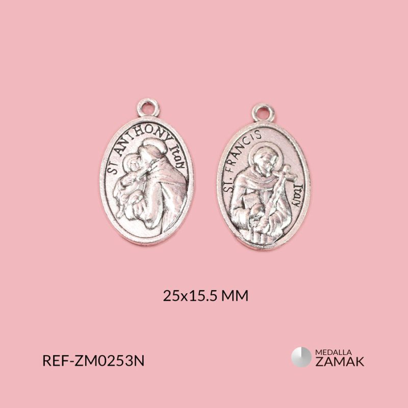 Medalla zamak san francisco 25x15.5mm x 12und