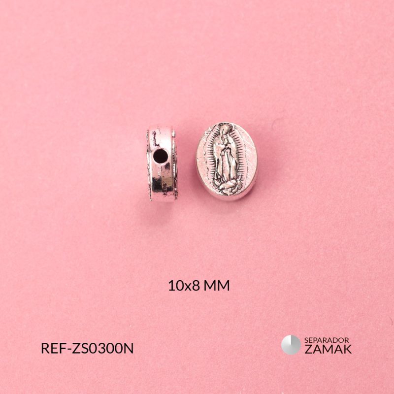 Separador zamak virgen de guadalupe 10x8mm x 12und