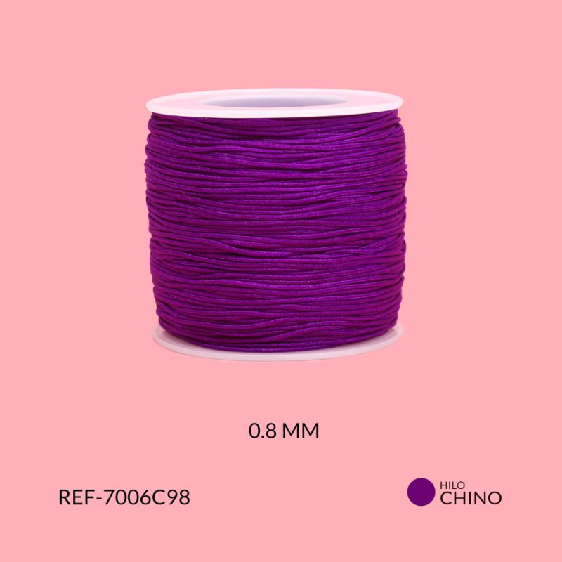 Hilo chino morado 0.8mm x rollo