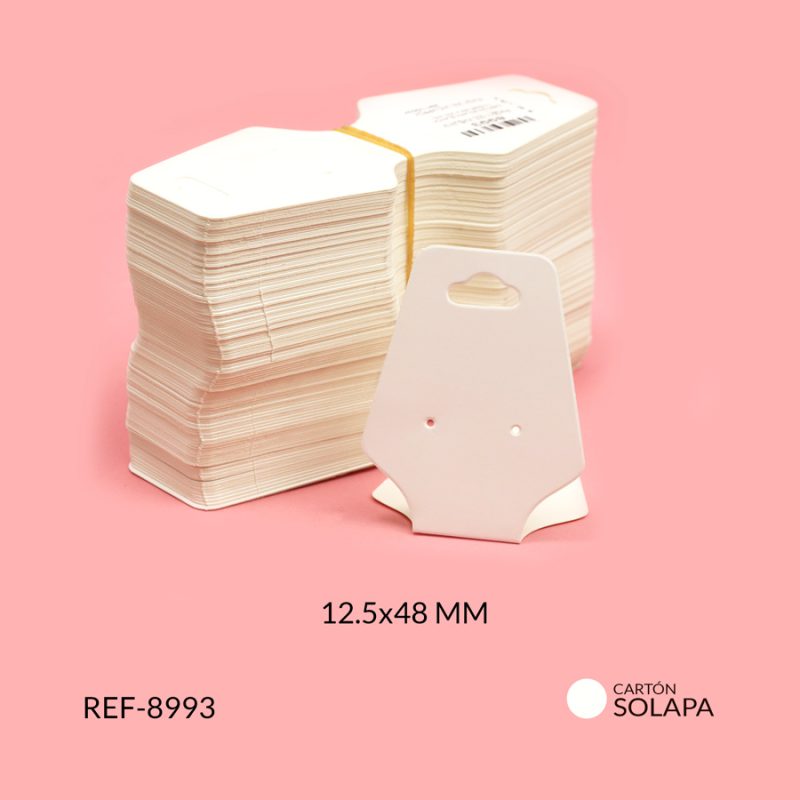 Cartón solapa blanca 12.5x48mm x paq. 200und