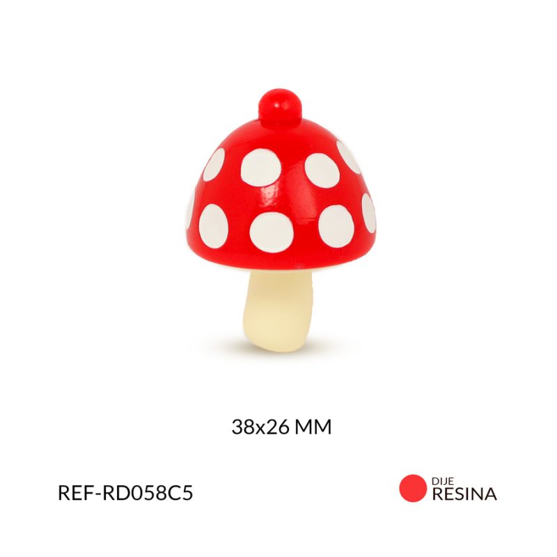Dije resina hongo 38x26mm x und