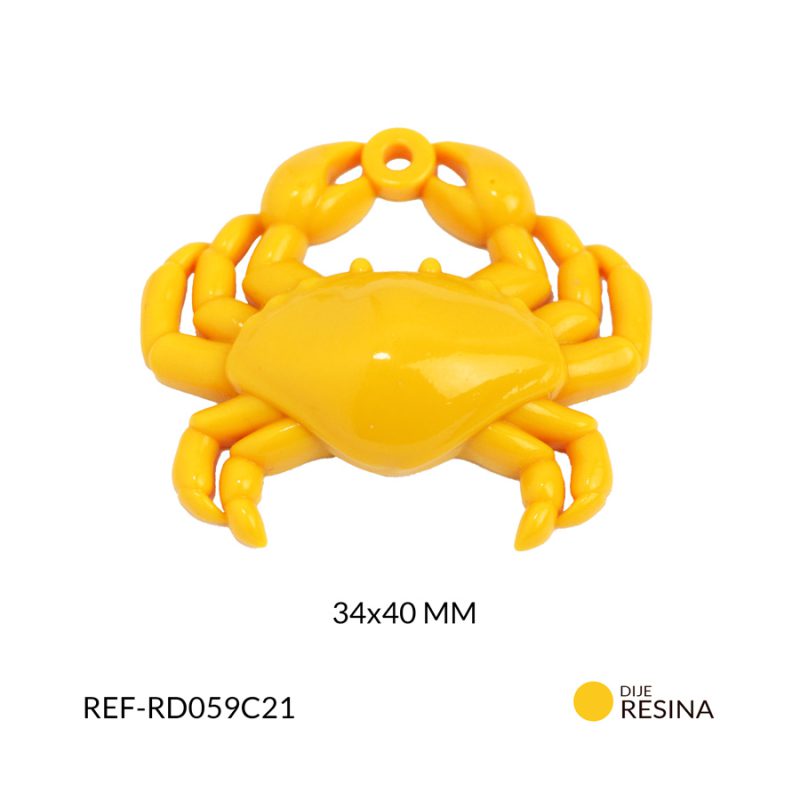Dije resina cangrejo 34x40mm x und