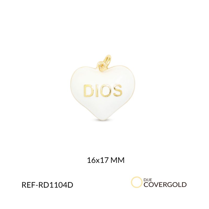 Dije covergold corazón 16x17mm x und