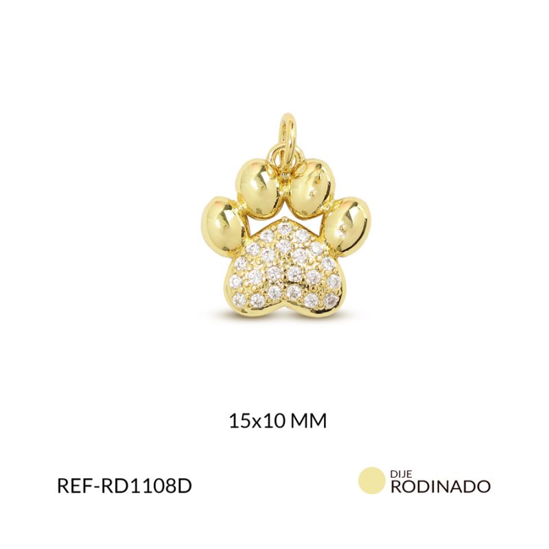 Dije rodinado huella 15x10mm x und