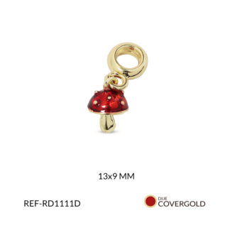Dije pandora covergold hongo resina roja 13x9mm x und
