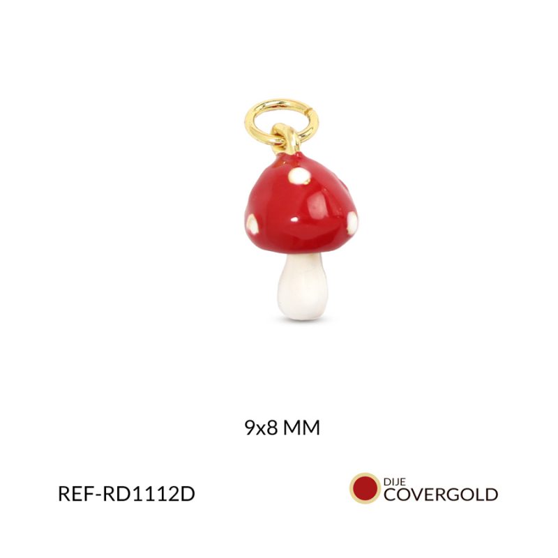 Dije covergold hongo resina roja 9x8mm x und