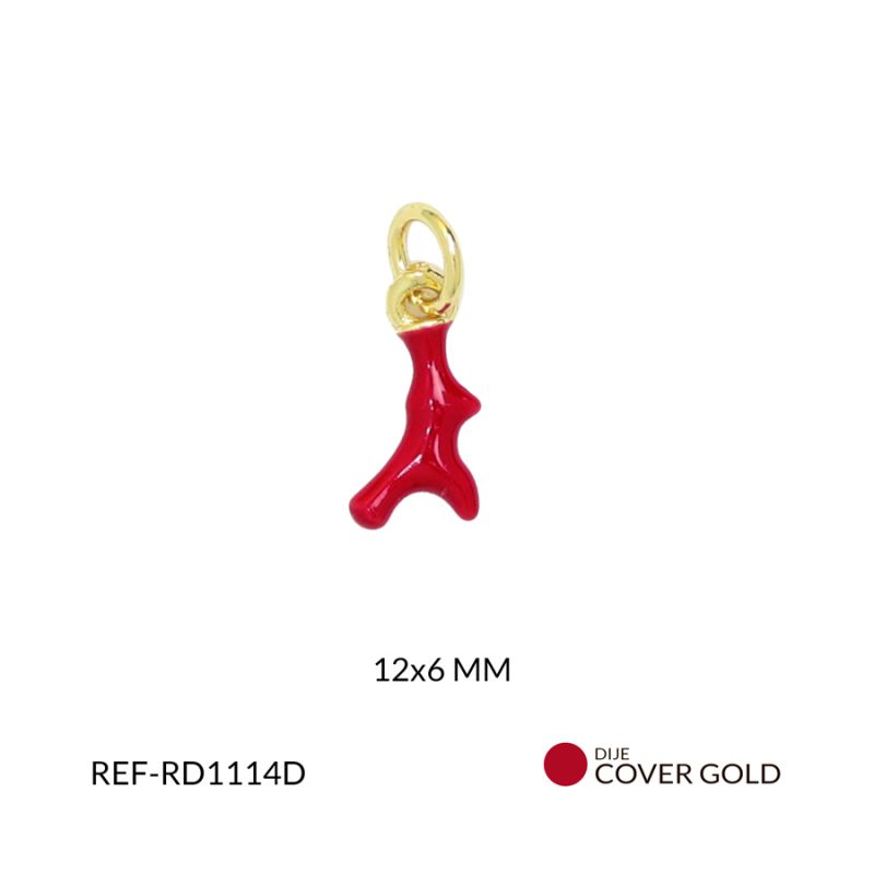 Dije covergold coral 12x6mm x und