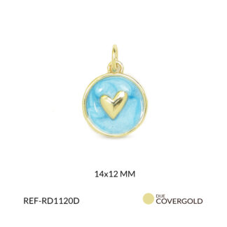 Dije covergold corazón 14x12mm x und