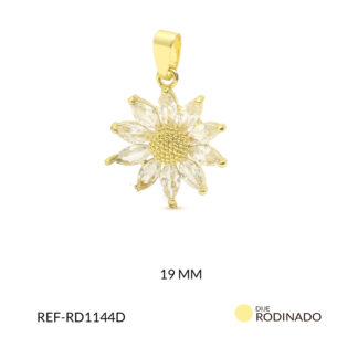 Dije rodinado girasol 19mm x und
