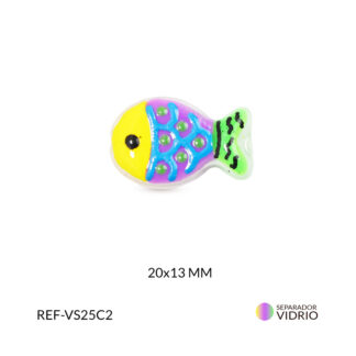 Separador vidrio pez amarillo 20x13mm x und