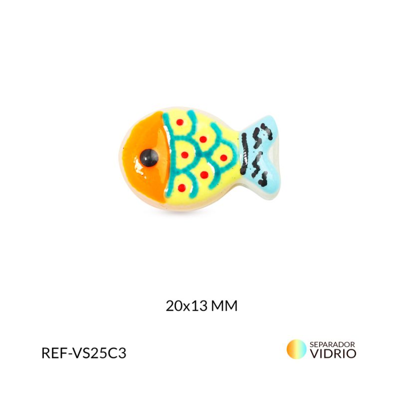 Separador vidrio pez naranja 20x13mm x und