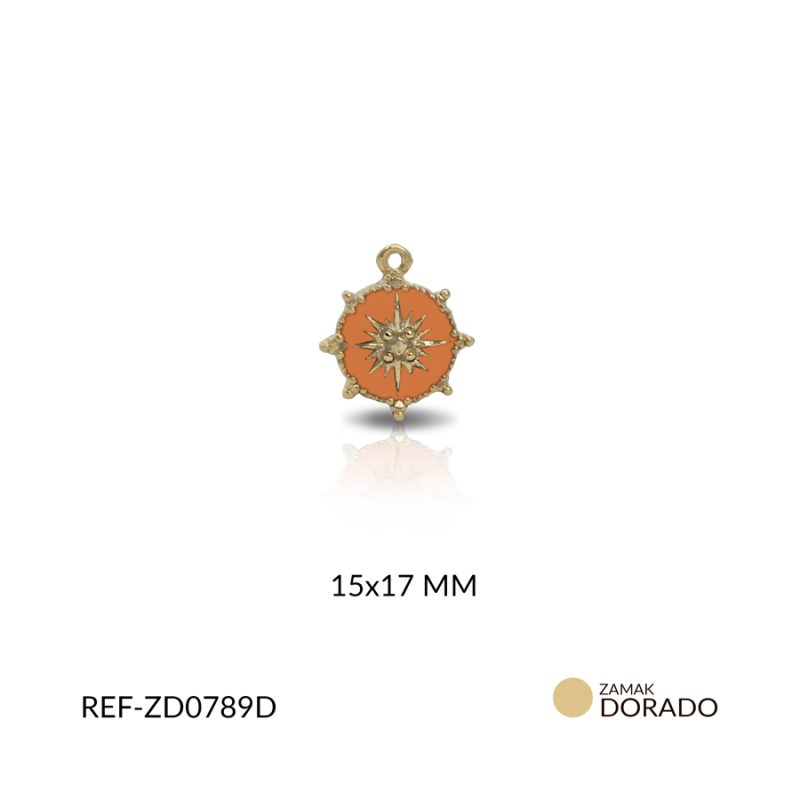 Dije zamak redondo estrella cardinal 17x15mm x und