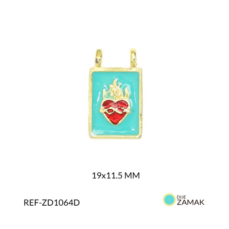 Dije zamak corazón 19x11.5mm x und