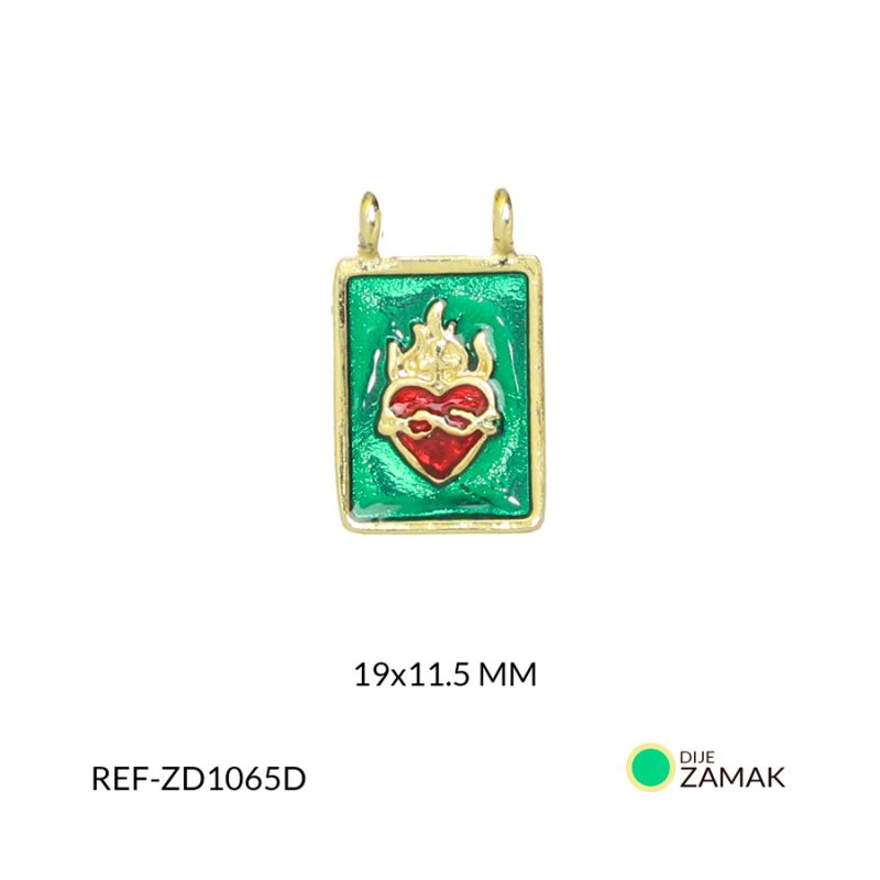 Dije zamak corazón 19x11.5mm x und