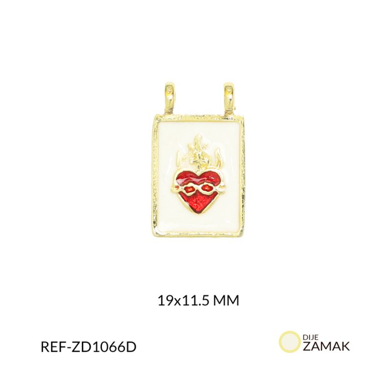Dije zamak corazón 19x11.5mm x und
