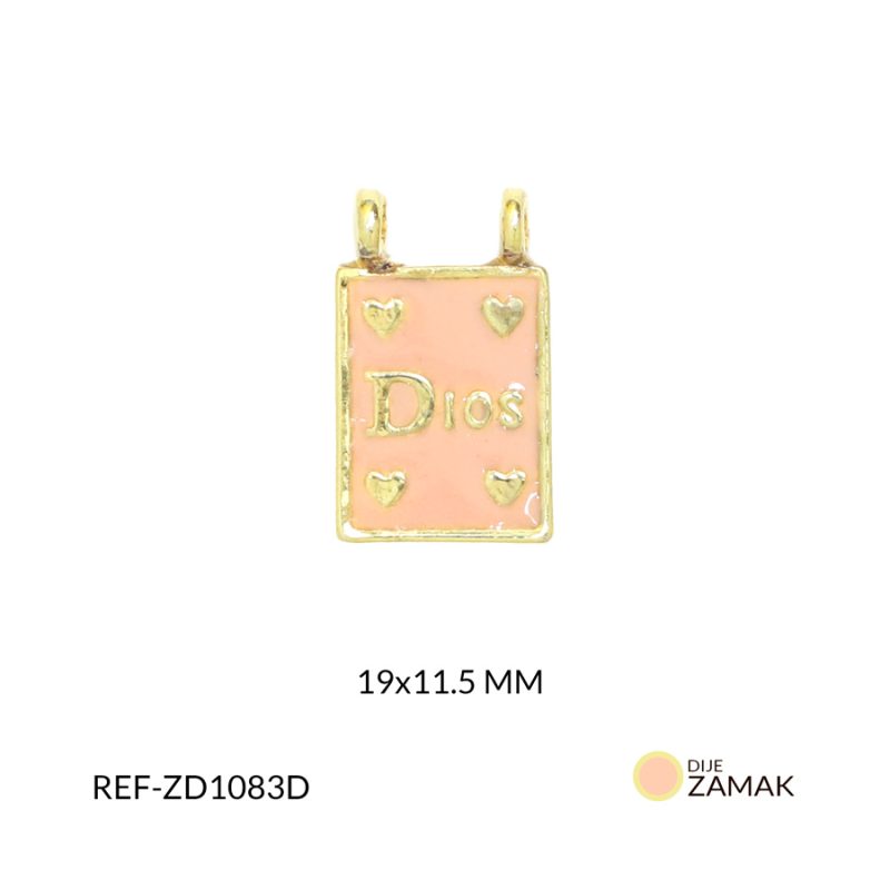 Dije zamak frase dios 19x11.5mm x und