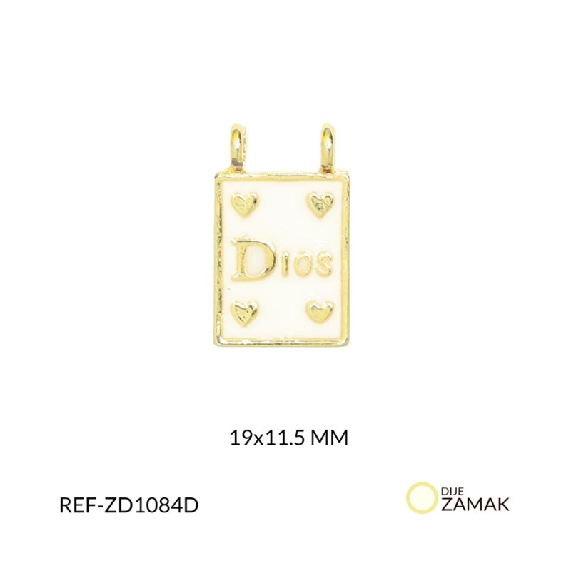 Dije zamak frase dios 19x11.5mm x und