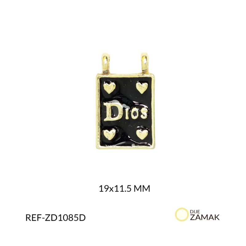 Dije zamak frase dios 19x11.5mm x und