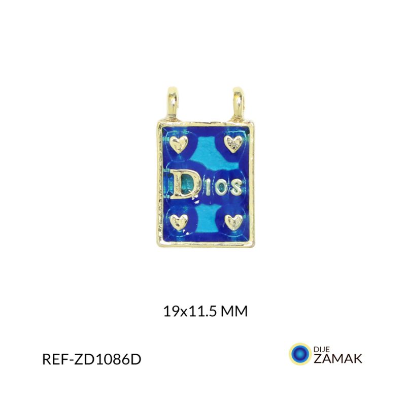 Dije zamak frase dios 19x11.5mm x und