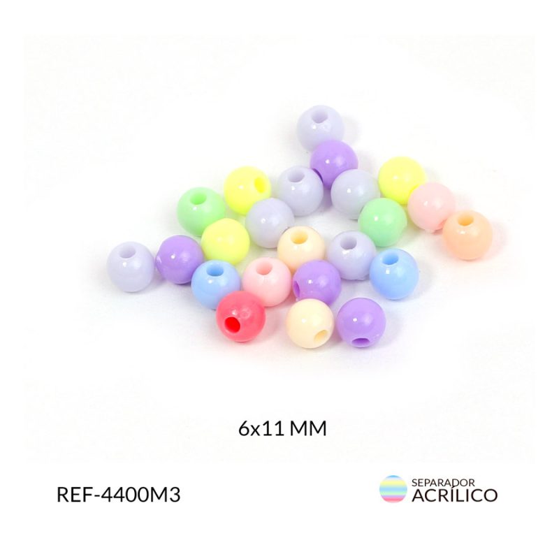 Abaco acrílico bola mixto pastel 4mm x20 gramos