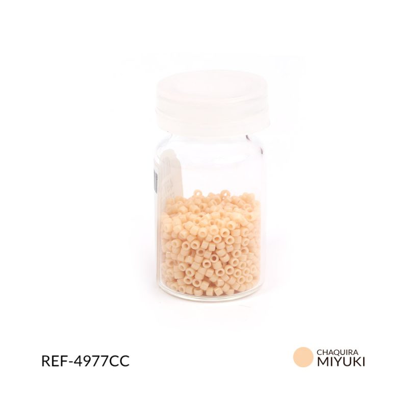 Chaquira Miyuki color crema / x 5 gramos aproximado