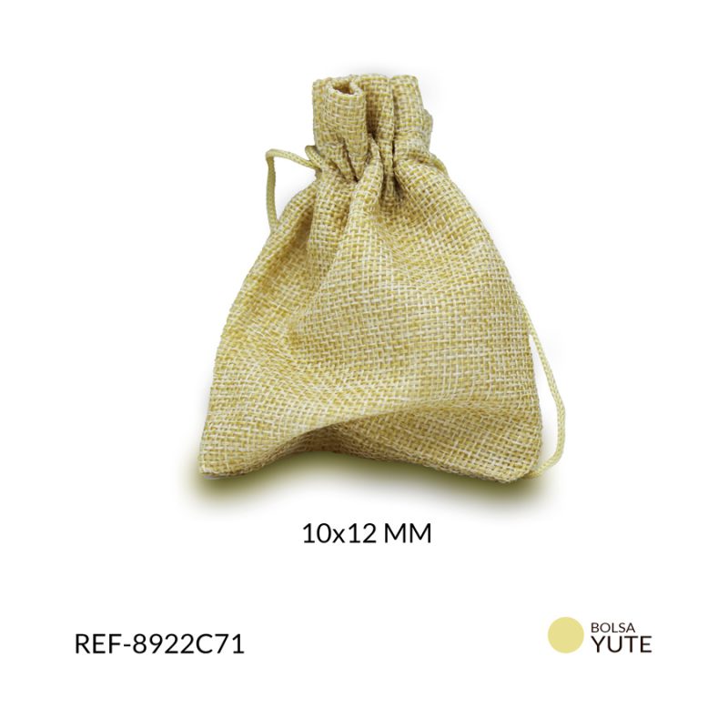 Bolsa yute marfil 10x12mm x und