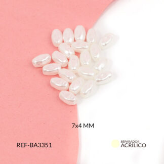 Separador acrílico perla de rio imitación 7x4mm x10 gramos