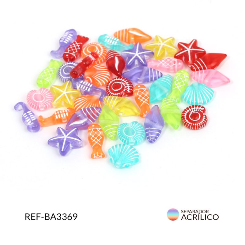 Separador acrílico mar cristal mate franja blanca x10 gramos
