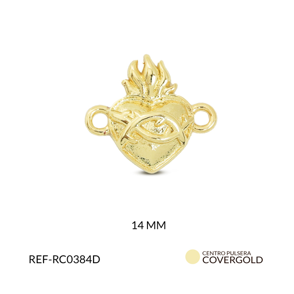 Centro pulsera covergold sagrado corazon 14mm x und