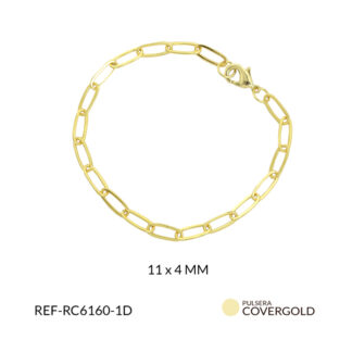 Pulsera rodianada eslabón alargado 11x4mm x und