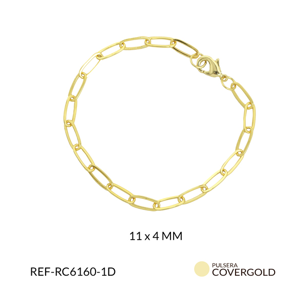 Pulsera rodianada eslabón alargado 11x4mm x und