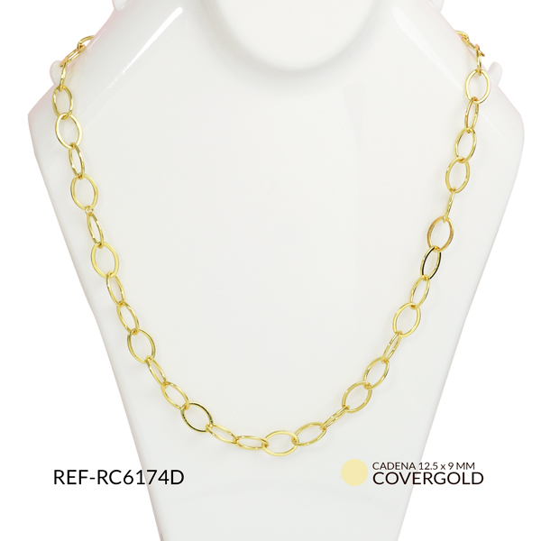 Cadena covergold eslabón redondo ovalado 12.5x9mm x und