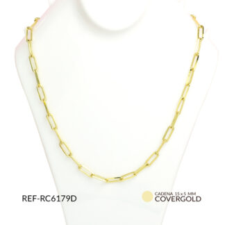 Cadena covergold eslabon ovalado plano 15x5mm x und