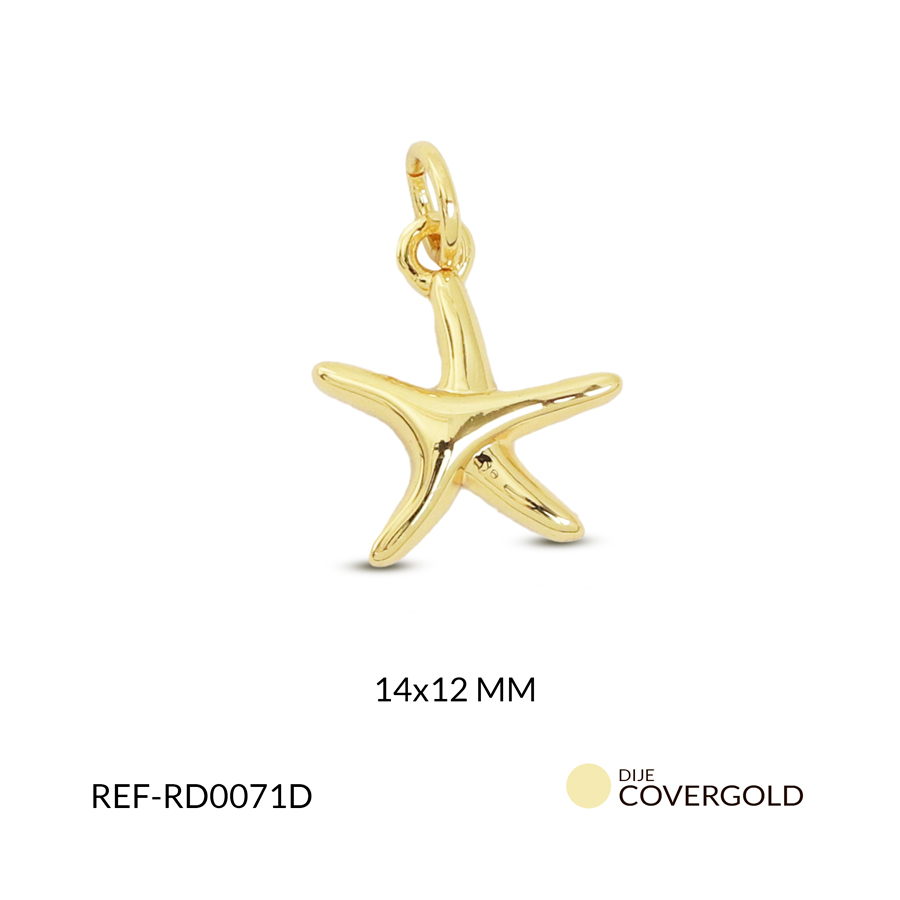 Dije covergold estrella de mar lisa 14x12mm x und