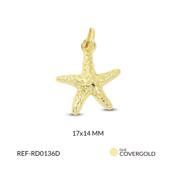 Dije covergold estrella de mar puntos 17x14mm x und