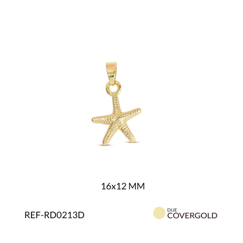 Dije covergold estrella de mar 16x12mm x und