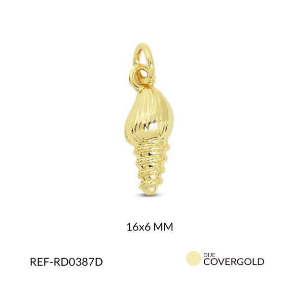 Dije covergold caracol 16x6mm x und