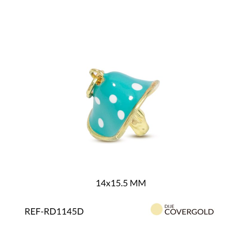 Dije covergold hongo 14x15.5mm x und