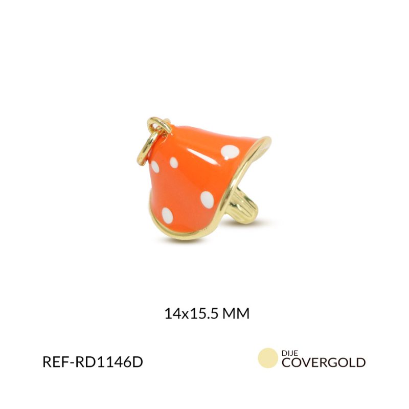 Dije covergold hongo 14x15.5mm x und