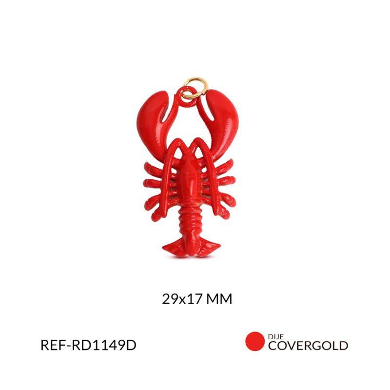 Dije covergold langosta 29x17mm x und