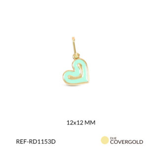 Dije covergold corazón 12x12mm x und
