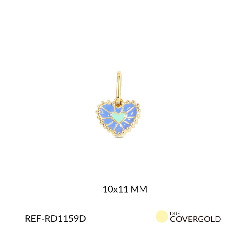 Dije covergold corazón 10x11mm x und