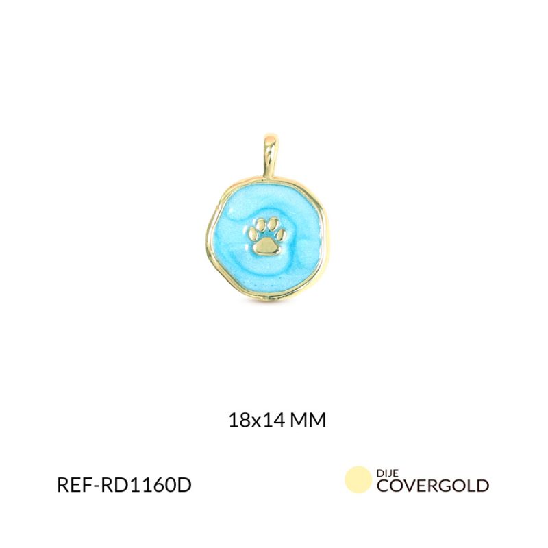 Dije covergold huella 18x14mm x und